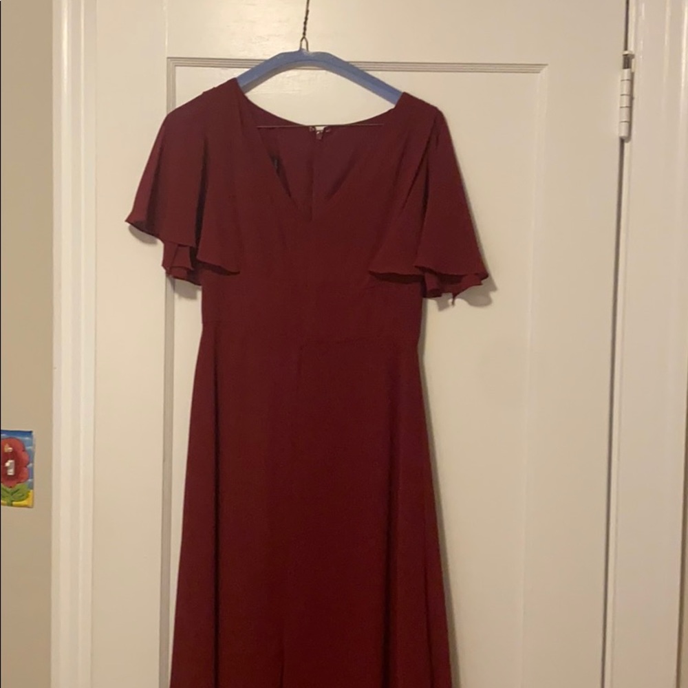 Social Bridesmaids Dress, burgundy